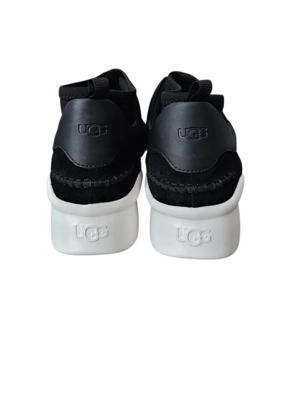 UGG Women's Neutra Metallic logo Slip On Chunky Platform Sneaker Shoes Black 9
